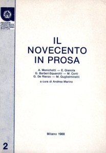 Copertina. Il Novecento in prosa