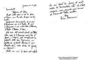 Lettera di Baccarini a d'Annunzio