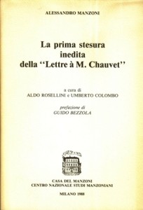 Copertina, Lettre à Chauvet, 1988