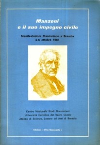 Copertina, Manzoni e il suo impegno civile, 1986