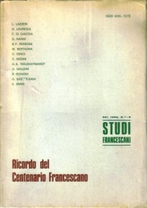 Copertina, Ricordo del Cent. Francescano, 1983